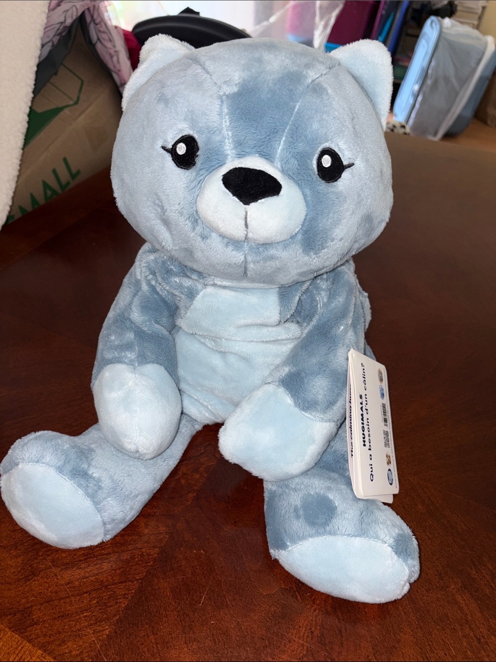 Hugimals Frankie, the cat weighted stuffed animal